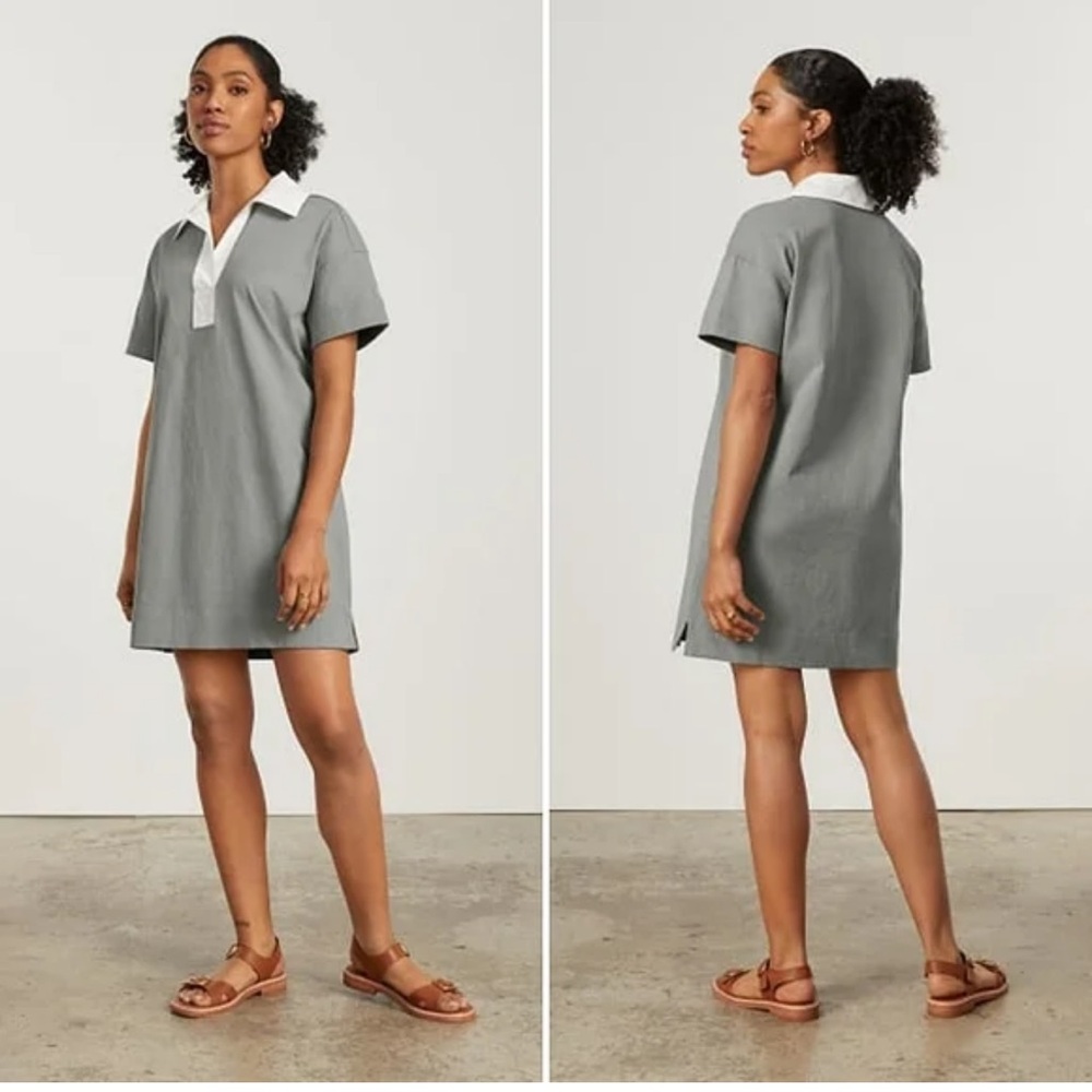 NEW Everlane Green Polo Shirt with White Collar women’s size XS